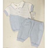 Pex Pex Jules 2 pc Suit With Stripe Top