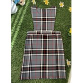 Trutex Thomson Grey/White/Red Tartan Pinafore