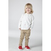 Mitch and Son Mitch & Son Peters MS1243 Winter White MS Plain Polo - 6M