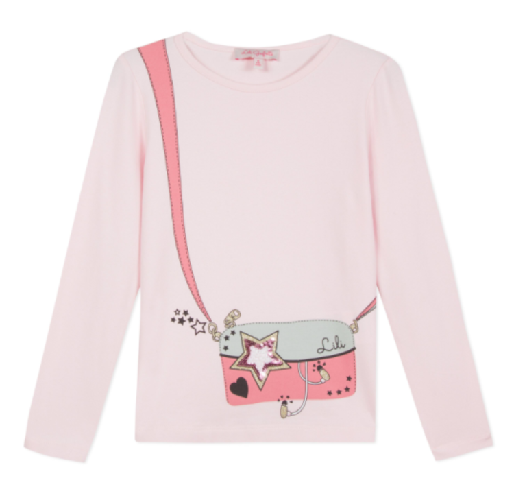 Lili Gaufrette Hand Bag Detail T-Shirt - AGE 10