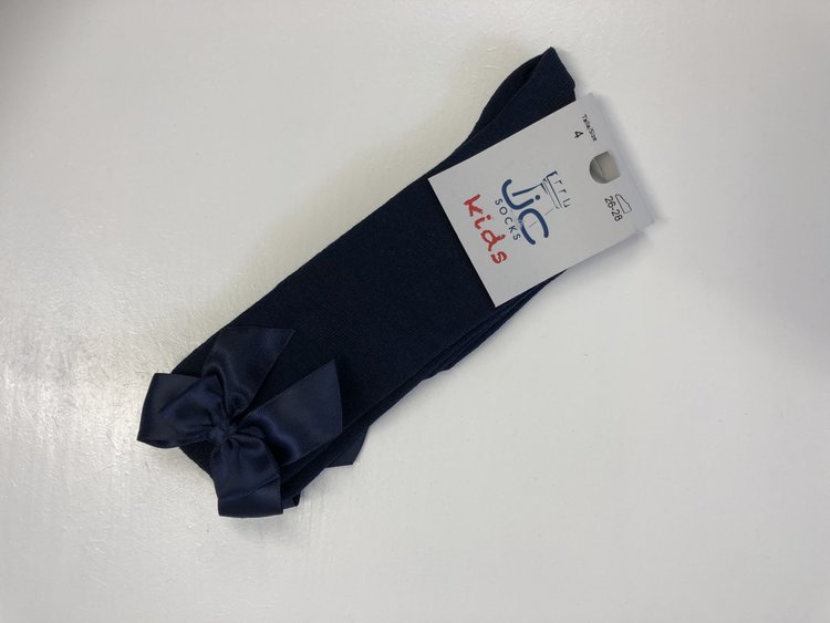 JC Socks JC 52803 Navy Double Bow Sock