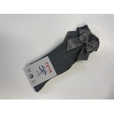 JC Socks JC 52803 Mid Grey Double Bow Sock
