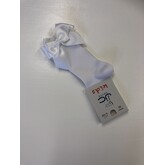 JC Socks JC 52803 White Double Bow Sock
