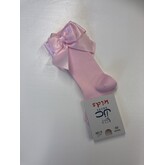 JC Socks JC 52803 Pink Double Bow Sock