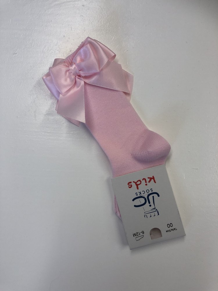 JC Socks JC 52803 Pink Double Bow Sock