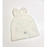 iDO Ido Ido Winter White Velour Hat with Bow - 3-6 MONTHS