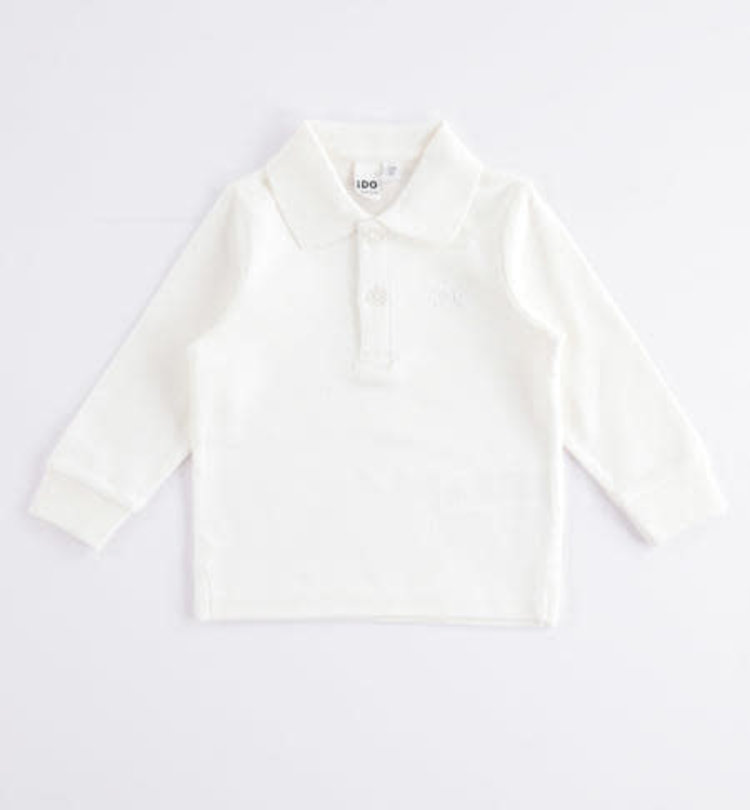 iDO Ido Grey Long Sleeve Polo Shirt