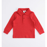 iDO Ido red long sleeve polo shirt