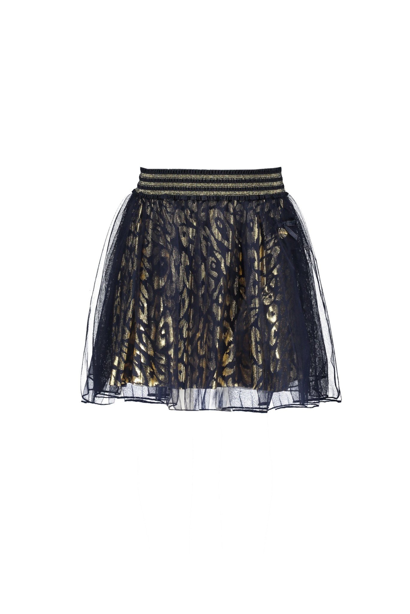 navy and gold skirt