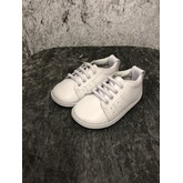 Pex Pex Reed white boys shoe with laces