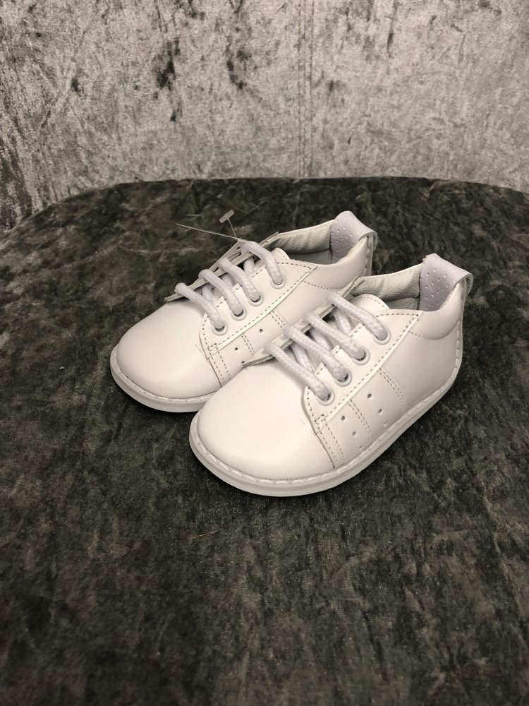 Pex Pex Reed white boys shoe with laces