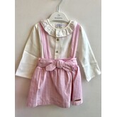 Laranjinha pink skirt and body with frill collar