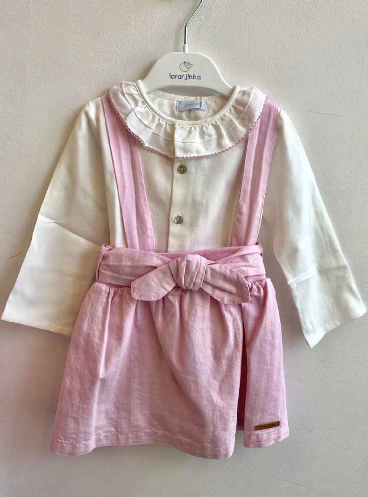 Laranjinha pink skirt and body with frill collar