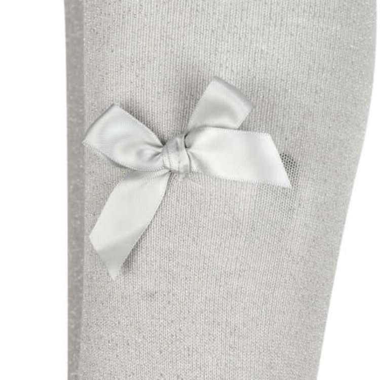 Pex Pex Silver Tights With Bow Detail