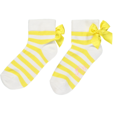 ADee Bea Lemon Stripe Ankle Sock - AGE 8-10