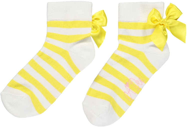 ADee Bea Lemon Stripe Ankle Sock - AGE 8-10