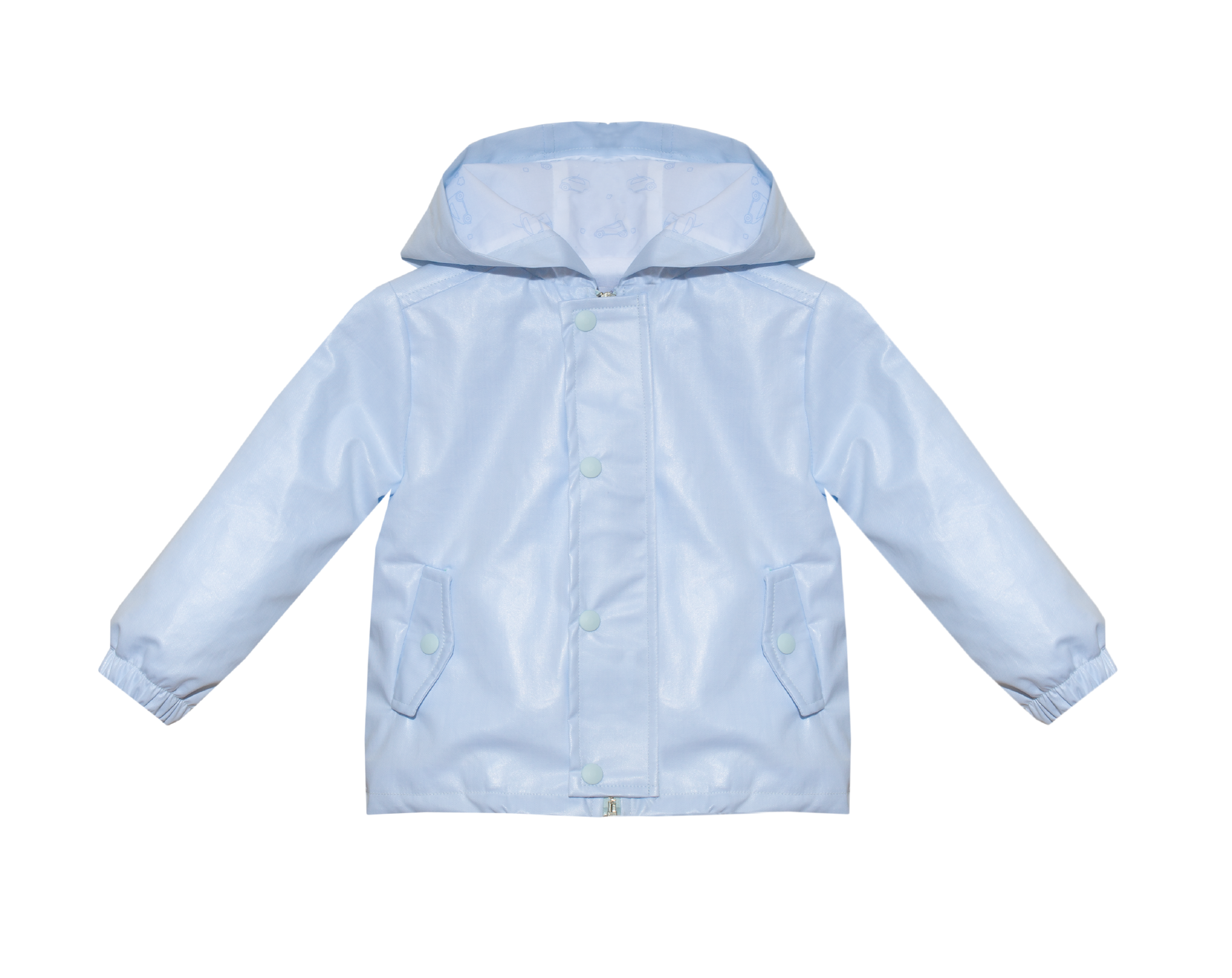 baby blue raincoat