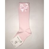 JC Socks Pink Knee High Sock with Bow 55000