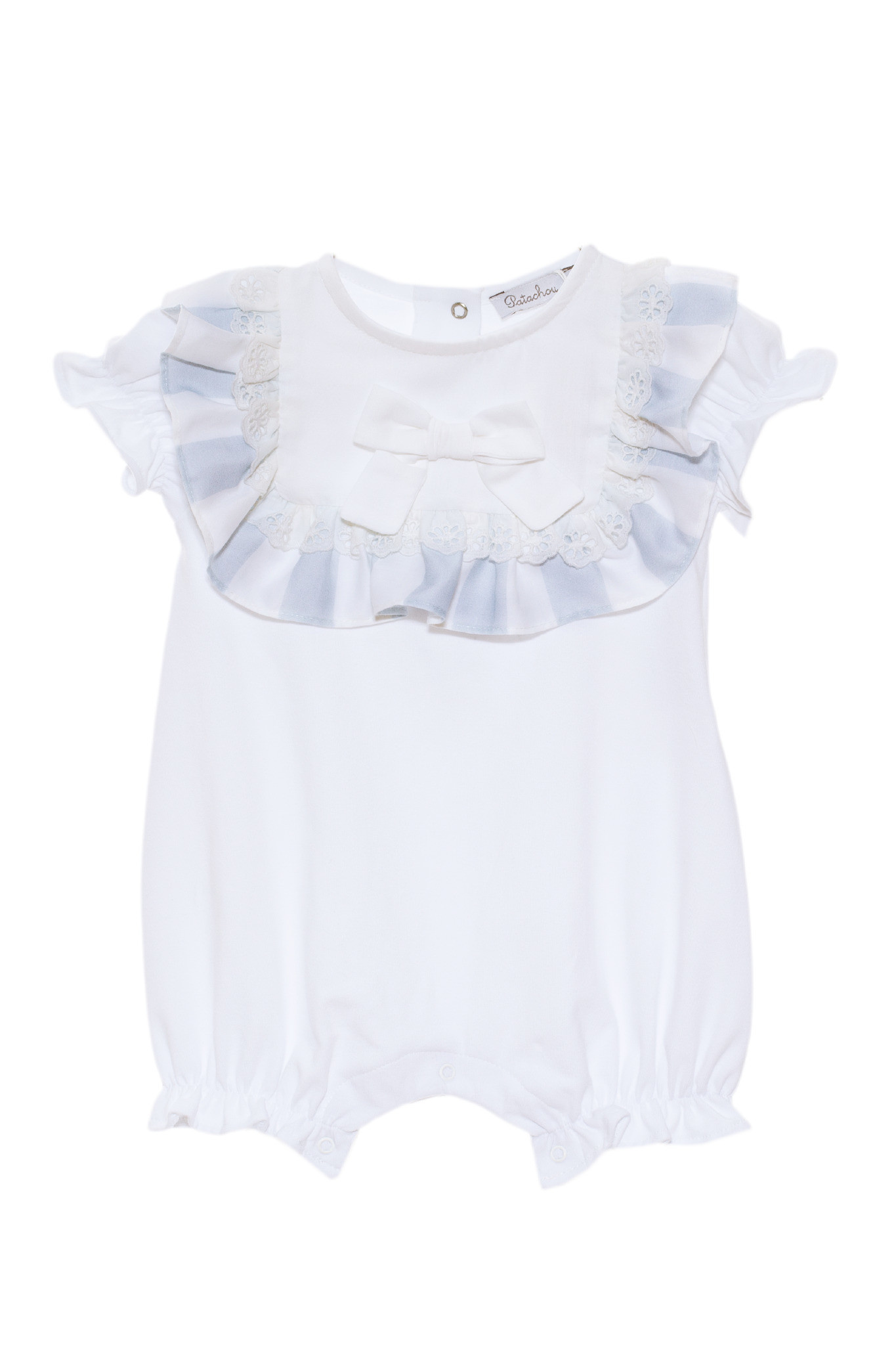 blue and white romper dress