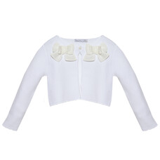 Patachou Patachou Girls 201 White Cardy - AGE 6