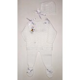 CG Girls White Knitted 3 Piece Set