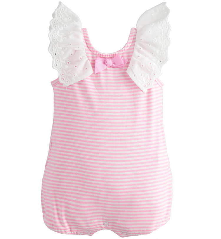 iDO Ido J646 Candy Stripe Romper - NEWBORN
