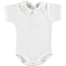 Babidu Babidu 1184 White Body With Polo Collar - 9 MONTHS