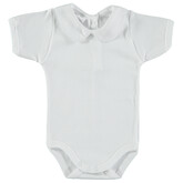 Babidu Babidu White Trim Collar Bodysuit - 1181