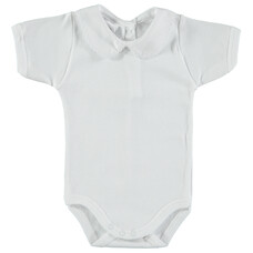 Babidu Babidu White Trim Collar Bodysuit - 1181