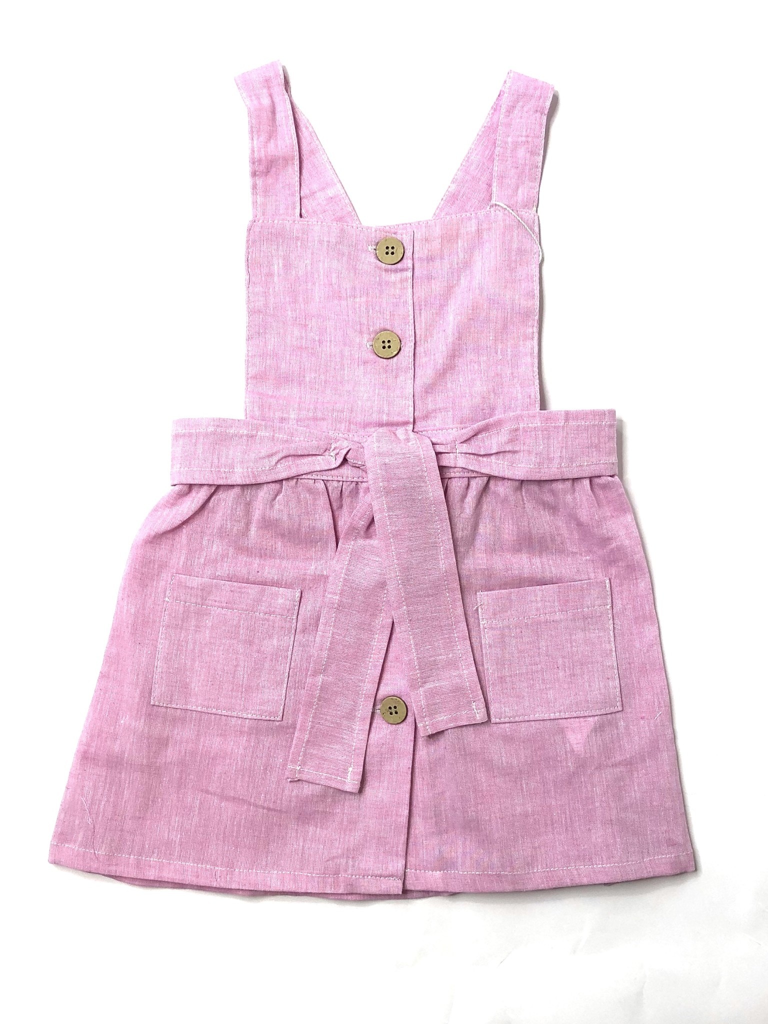 Babidu 91214 Pink Palermo Bow Dress - Bubbles Childrenswear