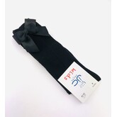 JC Socks JC Socks 52803  Long Black Socks with Bow