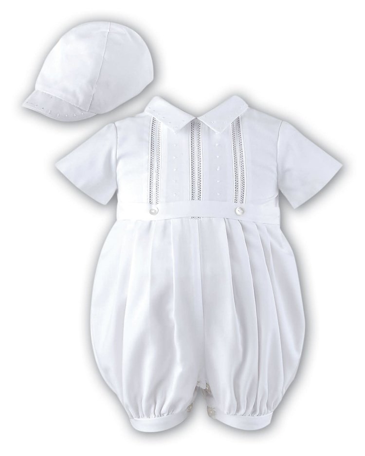 Sarah Louise Sarah louise 2209 white romper and Hat