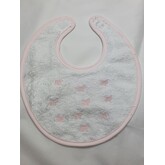 Babidu Babidu Velcro round pink bib
