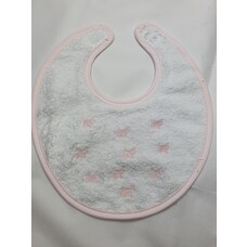 Babidu Babidu Velcro round pink bib
