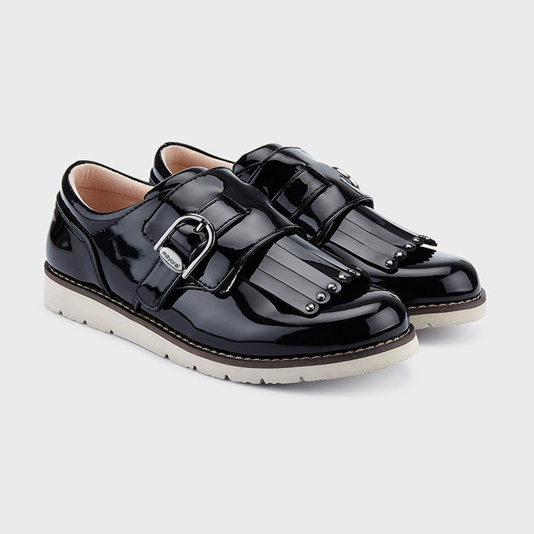 Mayoral Shoes Mayoral Girls Black Fringe Shoe