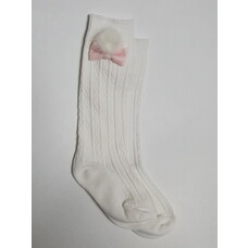 DAGA Daga White Sock with Pink Bow - AGE 5-8