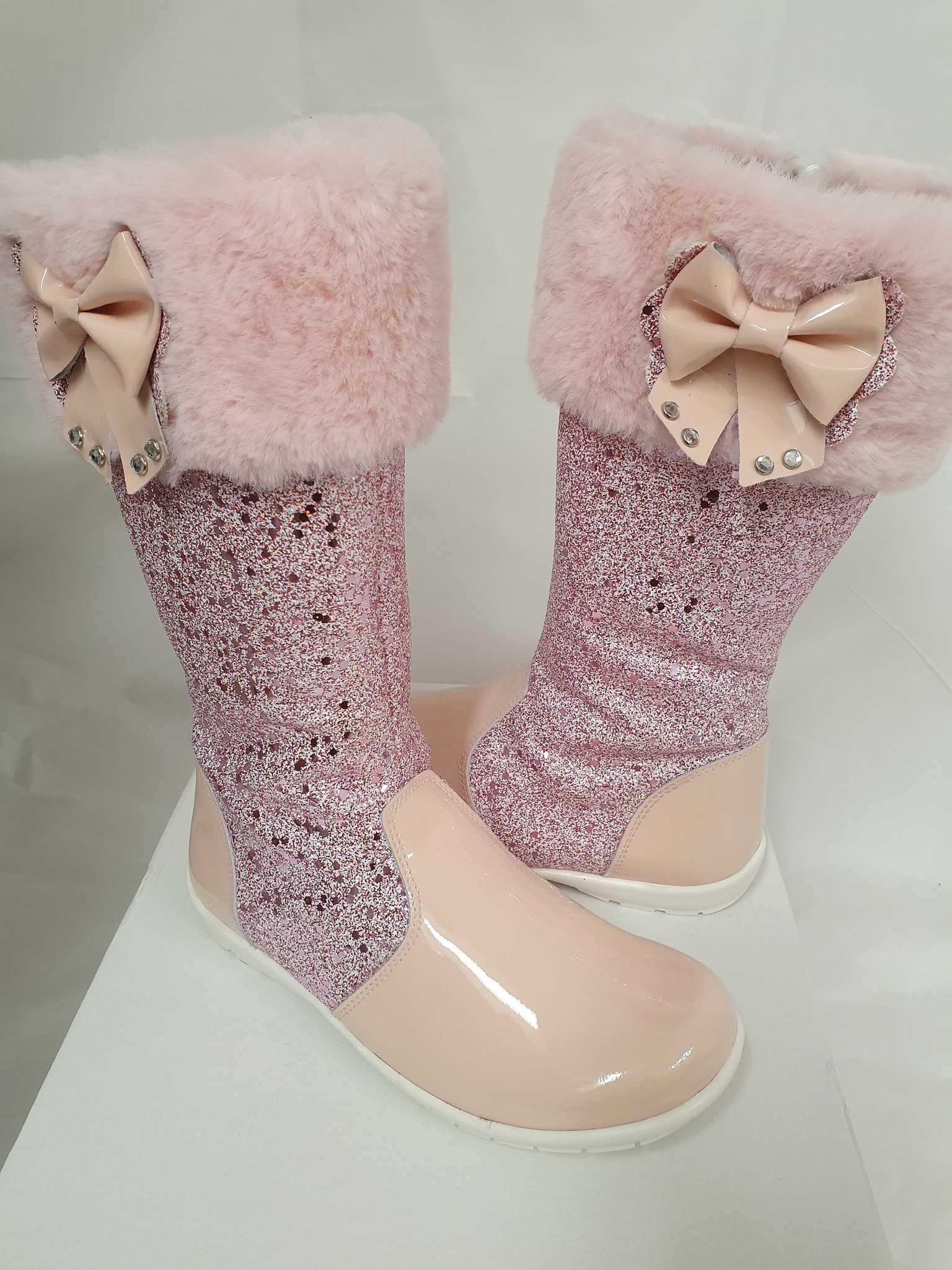 high glitter boots