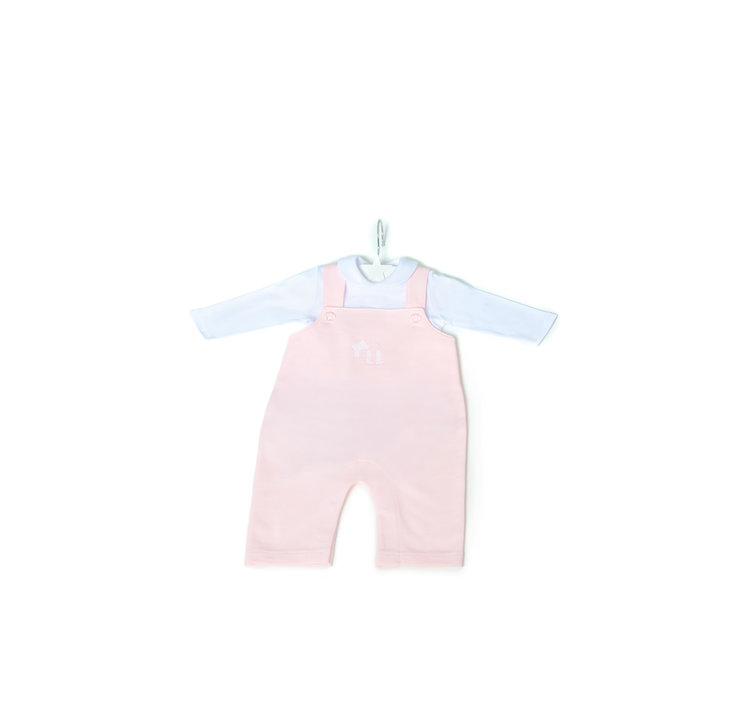 Little Lads & Ladies Pink Dungaree Body LL05