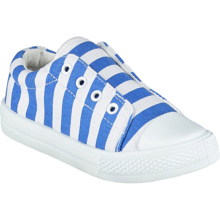 ADee Adee Laceless Blue Printed Canvas Trainer