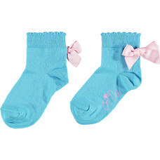 ADee Adee Nic Blue Jewel Bow Ankle Sock