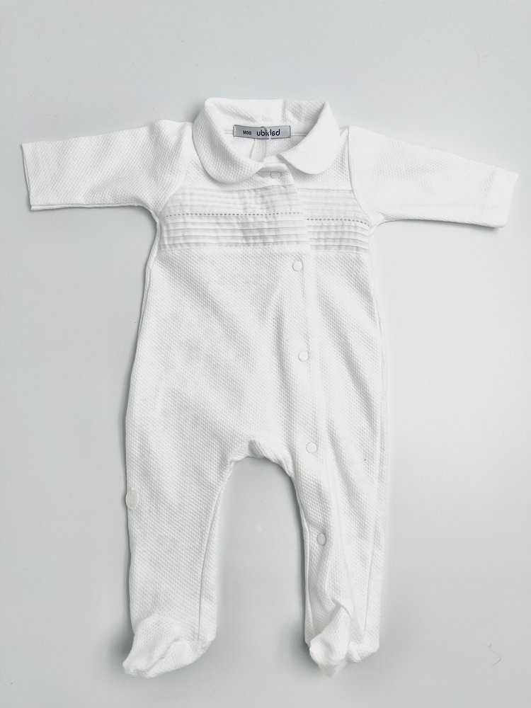 Babidu Babidu White Classic Babygrow 12340 SS21