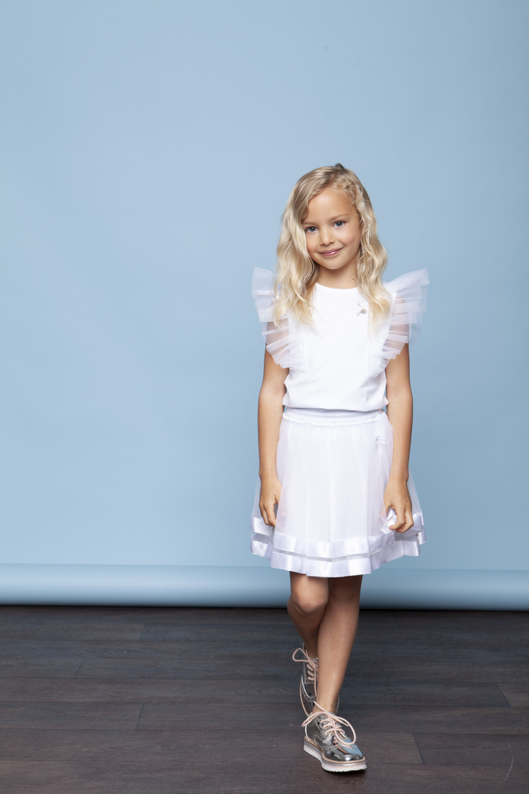 LeChic Le Chic White Petticoat Satin Hem - Age 5-6