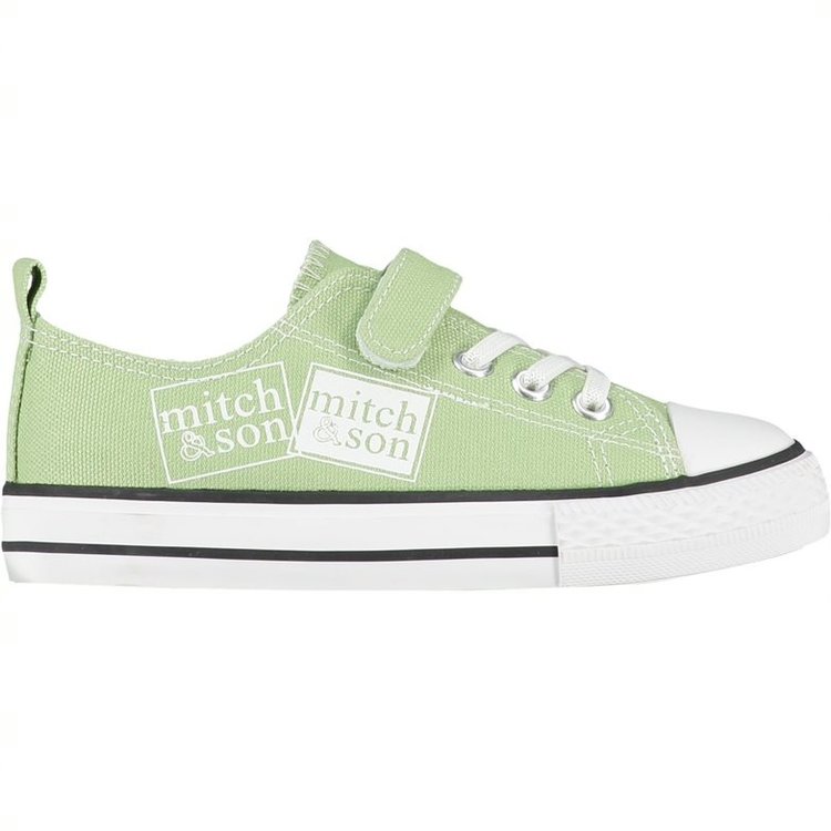 Mitch and Son Mitch & Son Stamp Canvas Logo Trainer Green