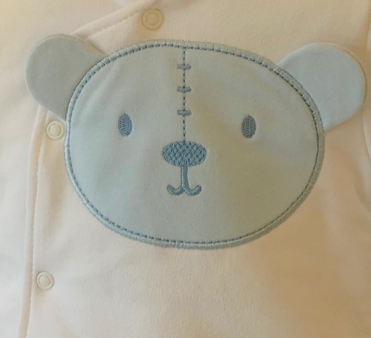 Little Lads & Ladies Little Lads & Ladies Blue Bear Front Jacket LL09