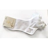 JC Socks JC Socks White Chiffon Ruffle Ankle Sock 32630