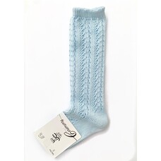 JC Socks JC Socks Blue Fine Knit Knee High Socks 31950