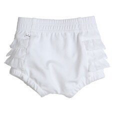 Gymp GYMP - WHITE FRILL BLOOMER - 1269 S21 -9 MONTHS
