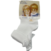 Pretty Originals Pretty Originals White Bow Ankle Sock