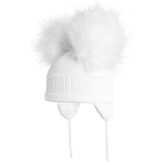 Satila White Tindra Double Pom Pom Hat