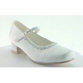 Little People Little People Diamante Satin Shoe 5804